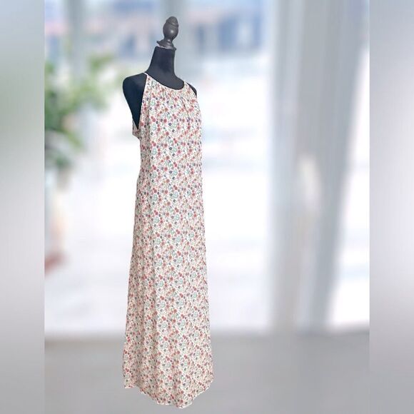 BARNEYS New York 100% Silk Floral Maxi Dress Size 40 - Picture 7 of 15